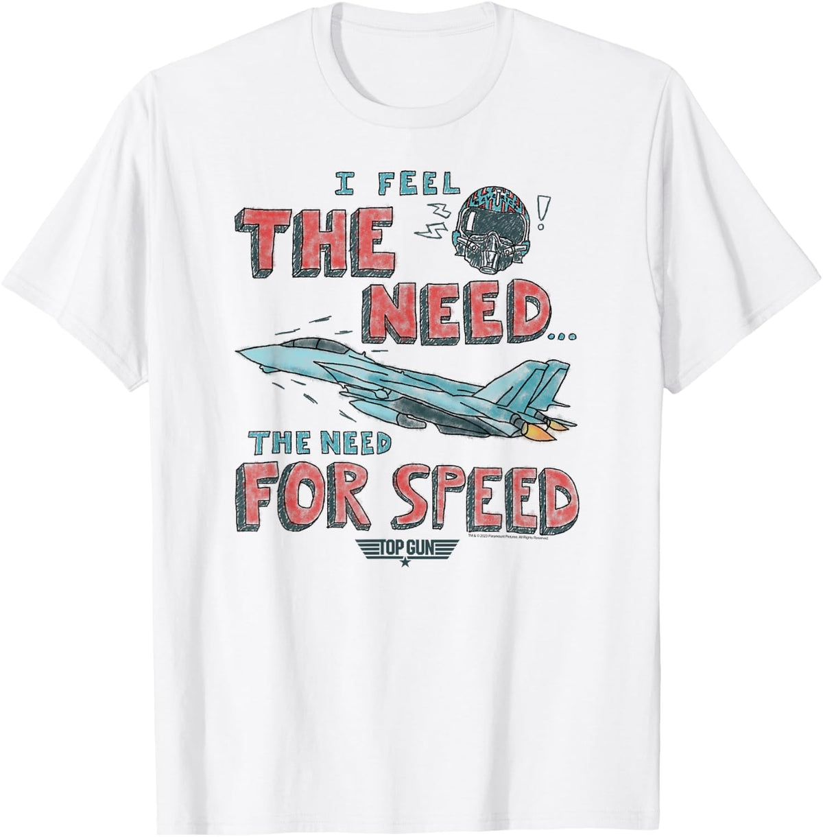 Top Gun Need for Speed Sketch Classic Action Movie T-Shirt