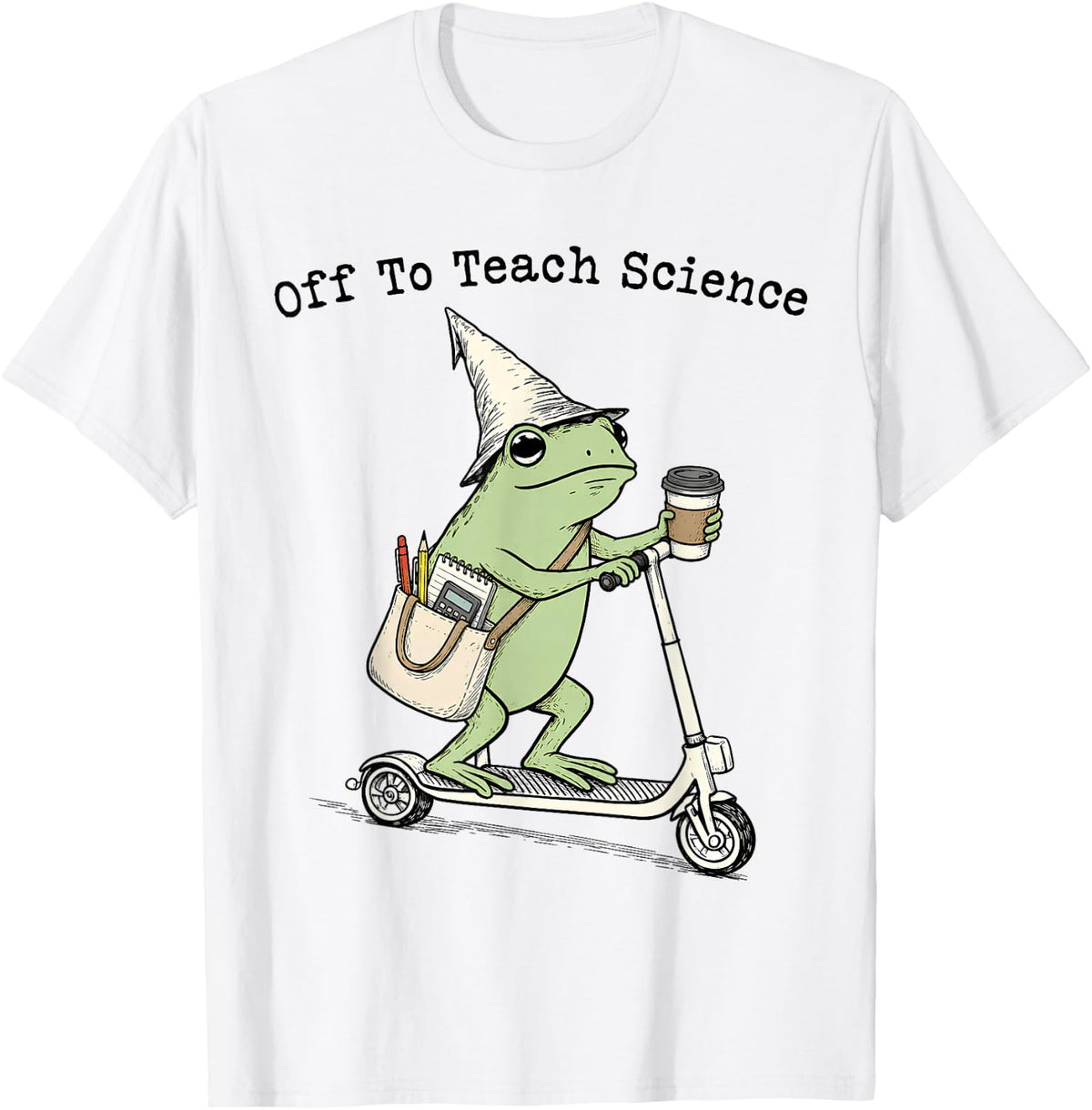 Off to Teach Science Teacher Frog Funny Back to School Humor T-Shirt