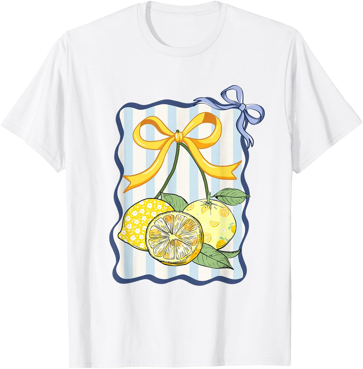 Fancy Lemon Coquette Bow Trendy Lemon Summer Girl Women T-Shirt