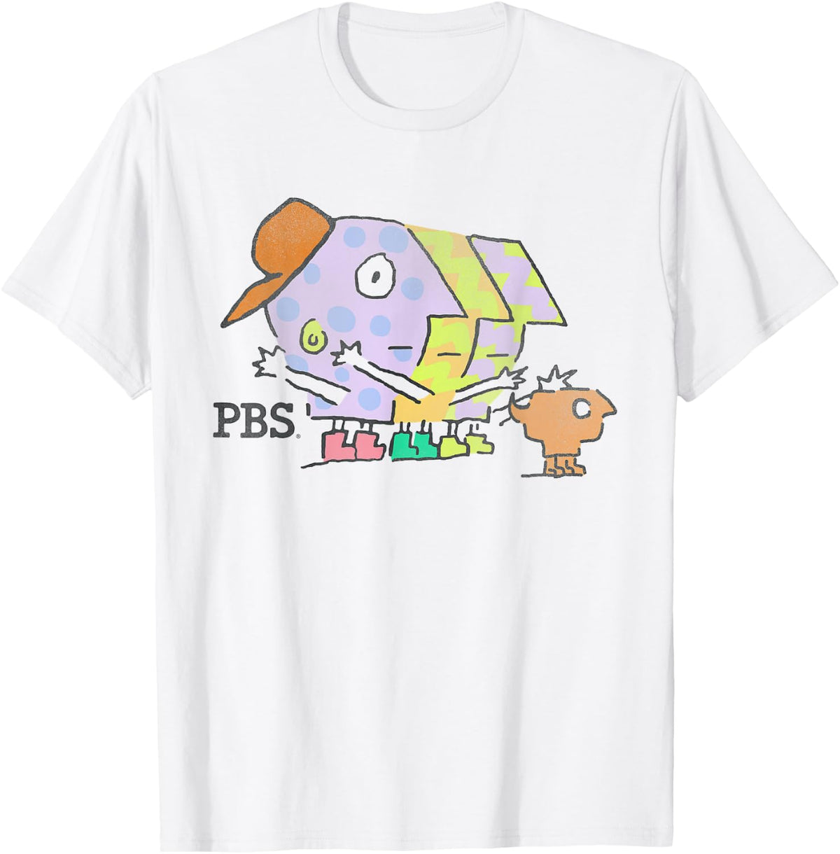 PBS 90's Retro Kids Doodle Public Broadcasting TV T-Shirt