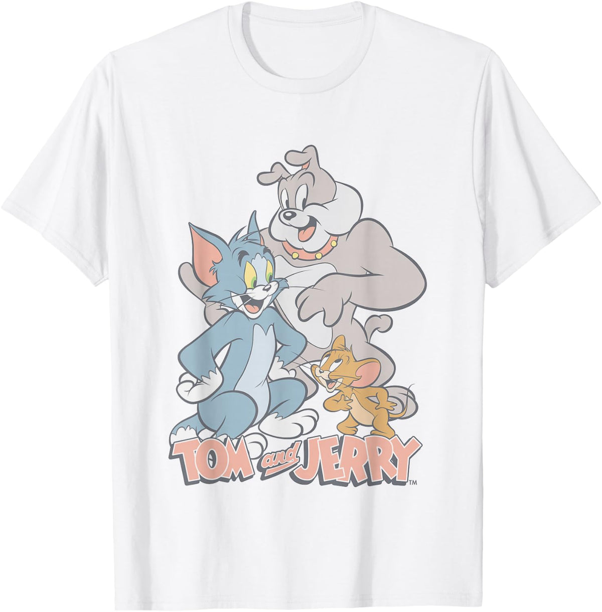 Tom and Jerry Pastel Pals Vintage Group Shot T-Shirt