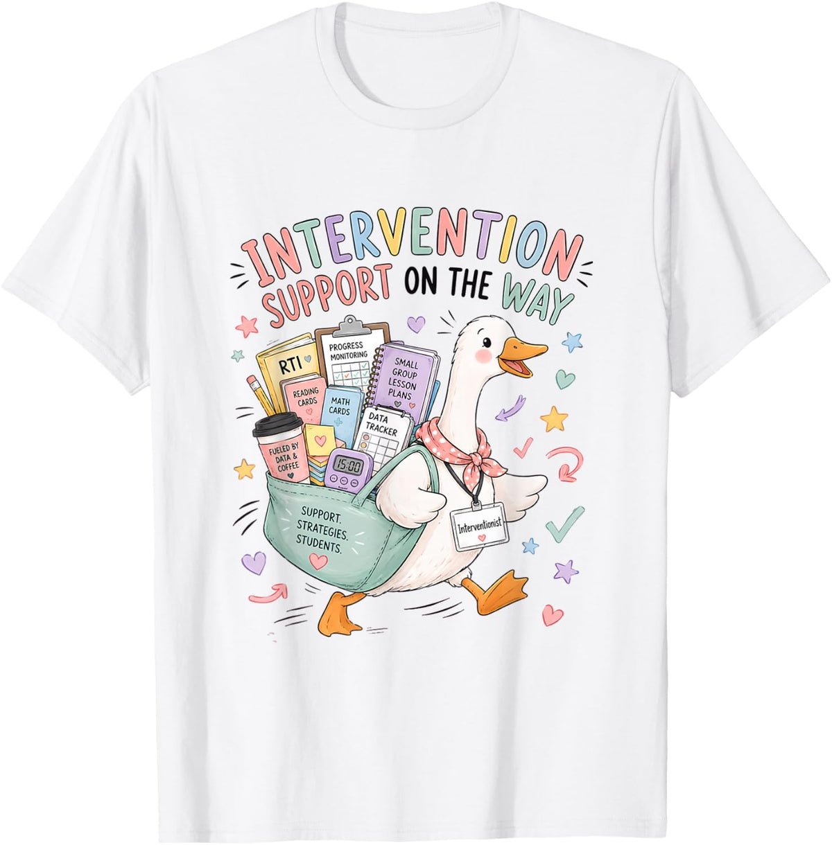 Reading Interventionist Goose RTI Teacher Back to School T-Shirt