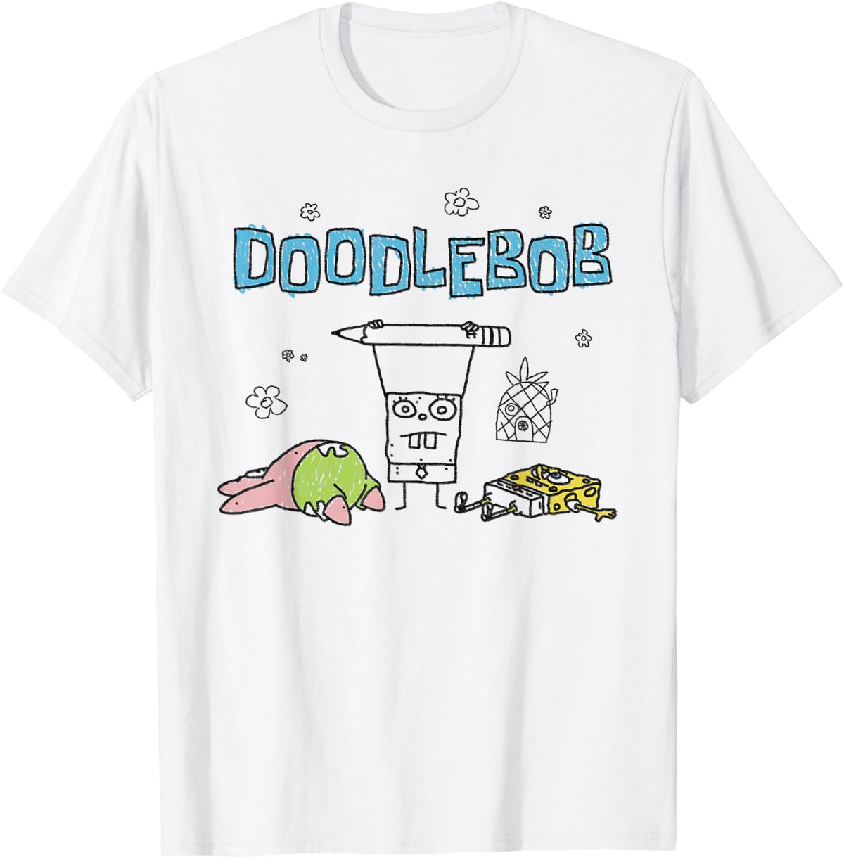 Spongebob Squarepants DoodleBob Front and Back Cartoon T-Shirt
