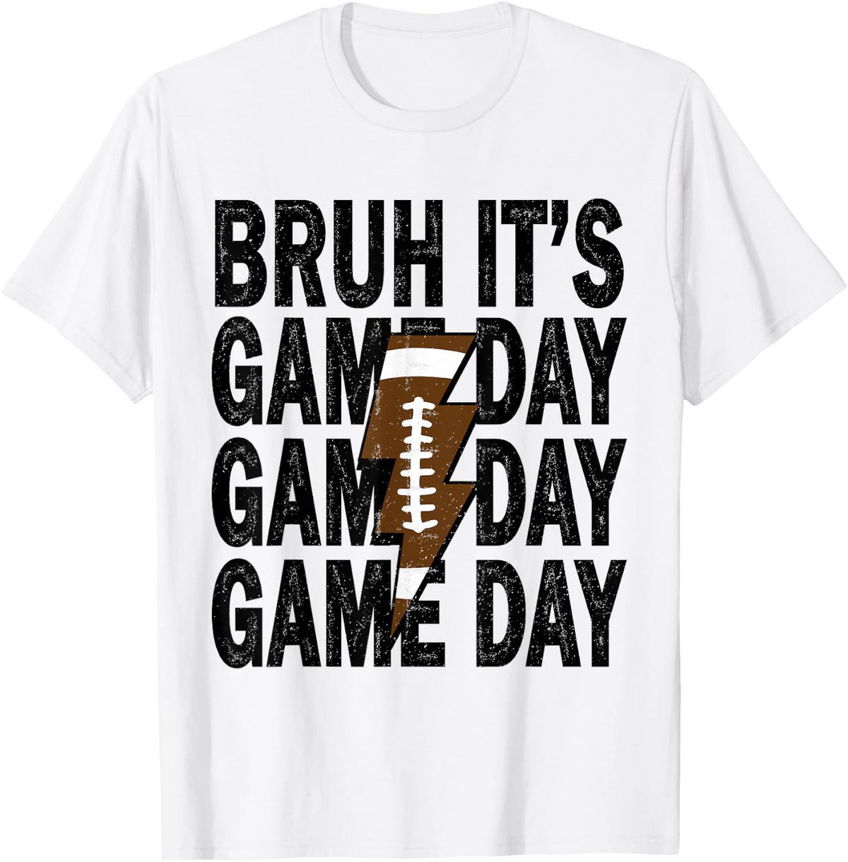 Bruh It's Game Day Football Season Boys Teens Kids Men T-Shirt