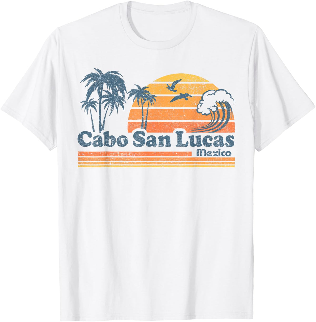 Cabo San Lucas Mexico Beach Summer Vacation Vintage Retro T-Shirt