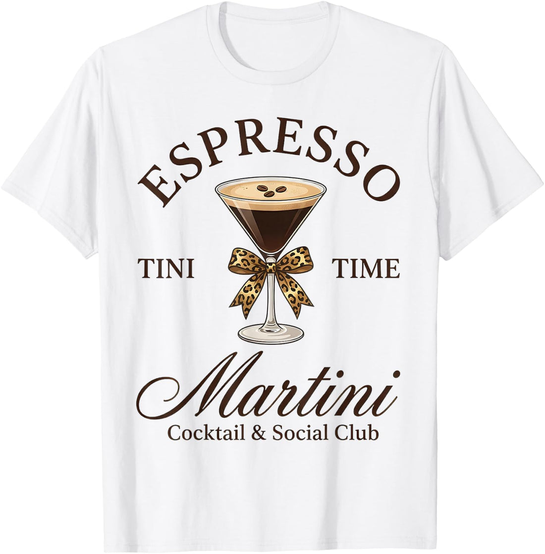 Womens Espresso Martini Social Club Drinking Cocktail T-Shirt