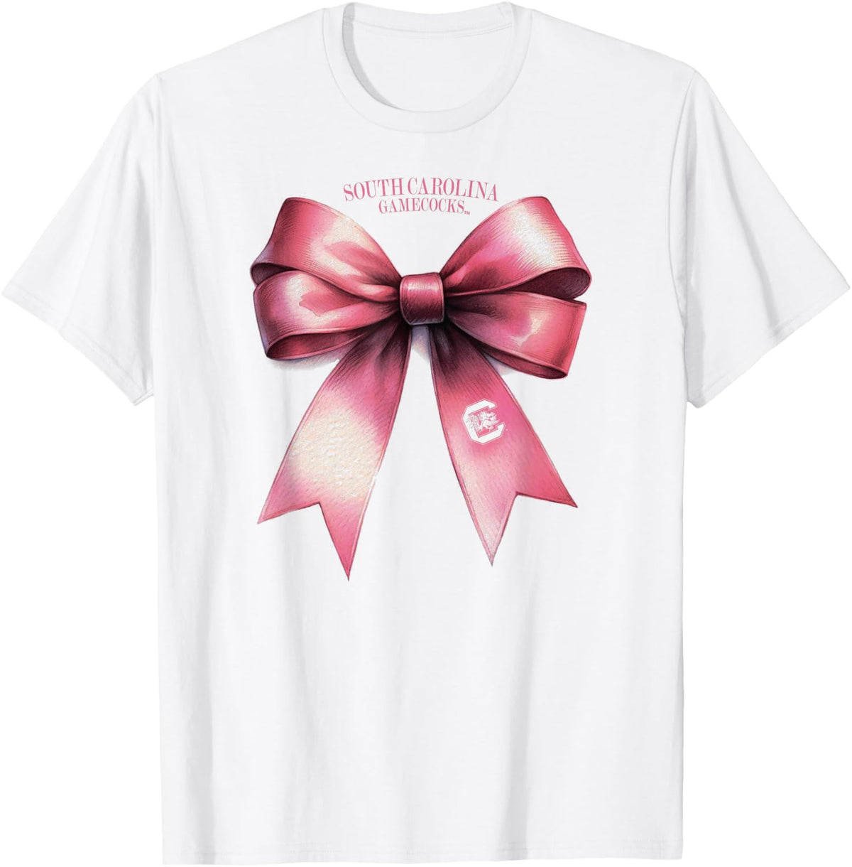 South Carolina Gamecocks Bow Pink Officially Licensed T-Shirt