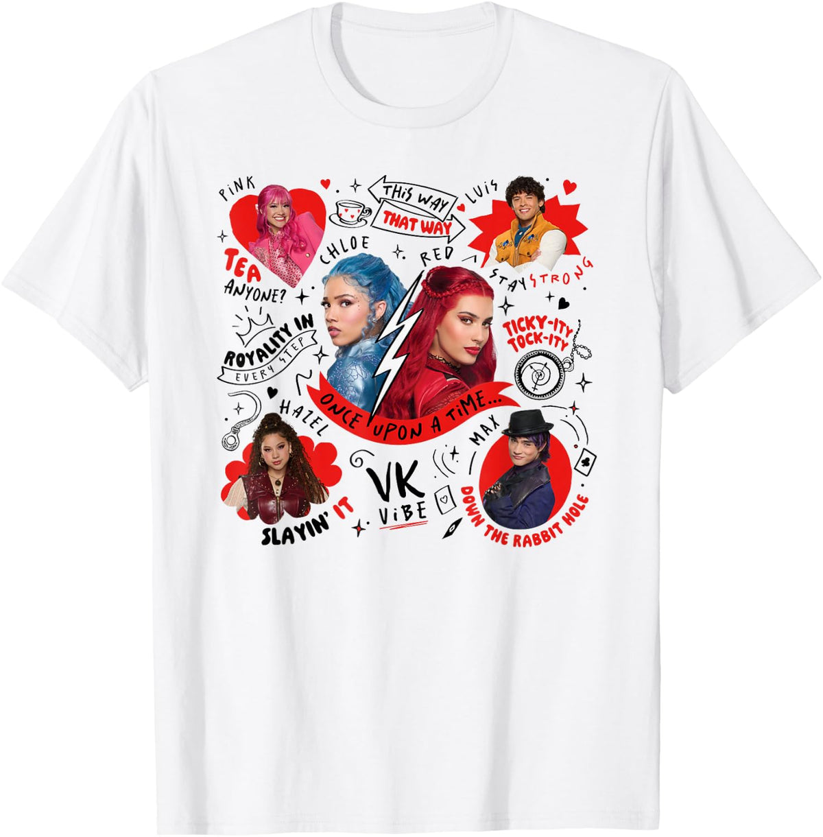 Disney Descendants: Wicked Wonderland Chloe Red Pink Luis T-Shirt