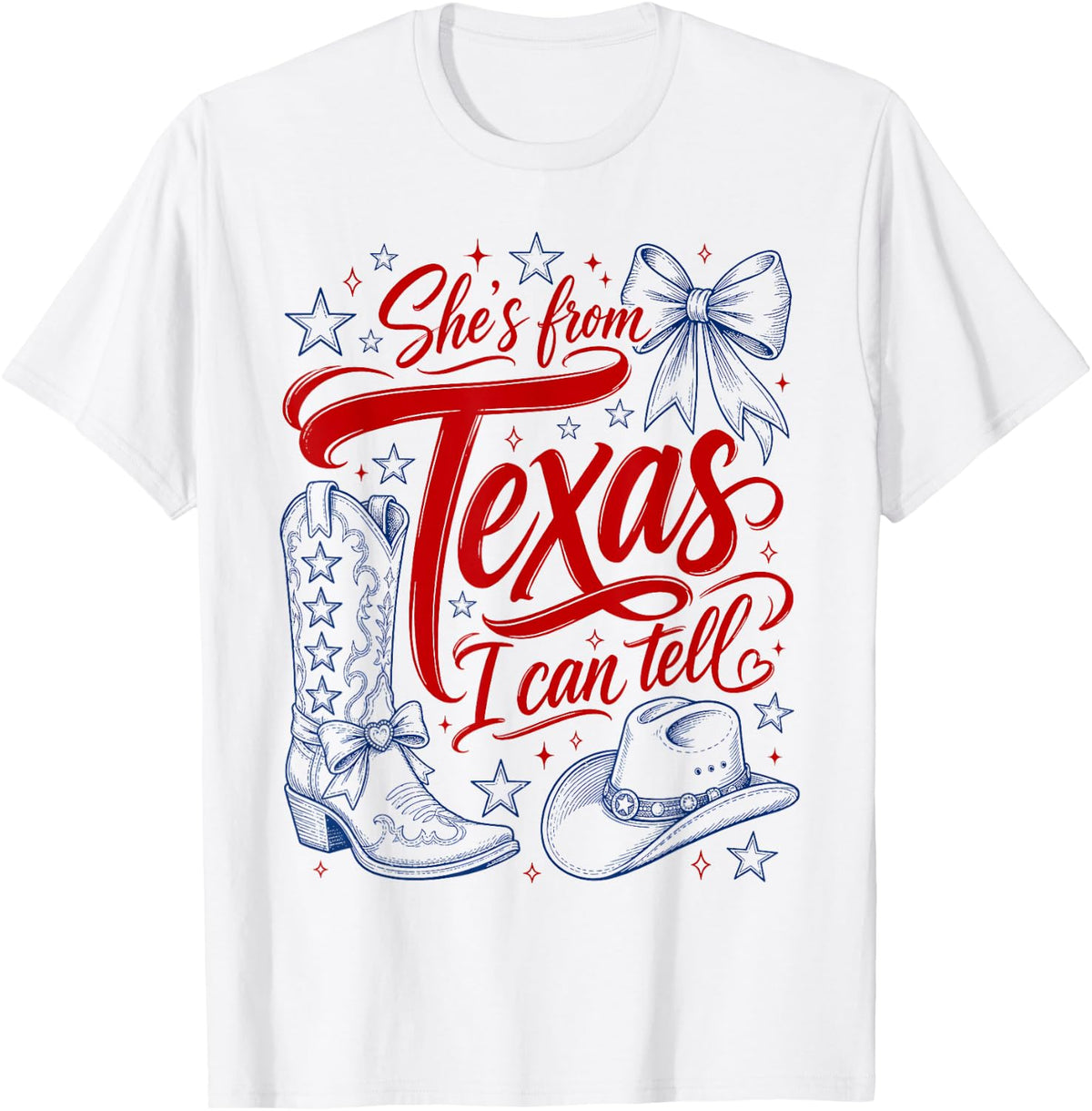 She's from Texas I Can Tell Retro Southern Cowgirl Girl T-Shirt