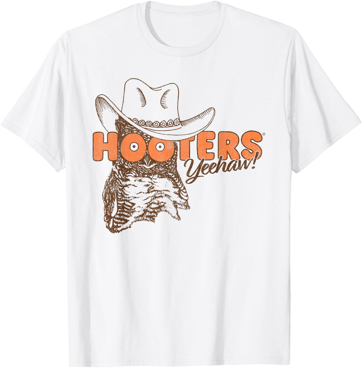 Funny T Shirts Hooters Hootie the Owl Yeehaw Country Cowboy Logo Tees for Men and Women