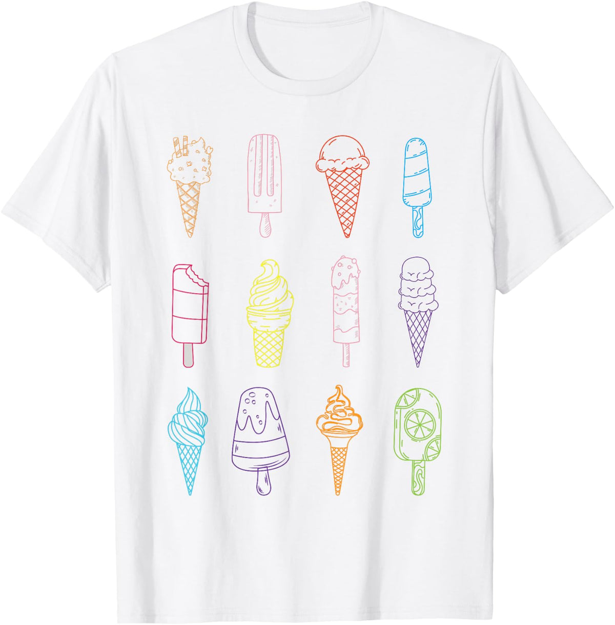 Ice Cream Summer Ice Design T-Shirt