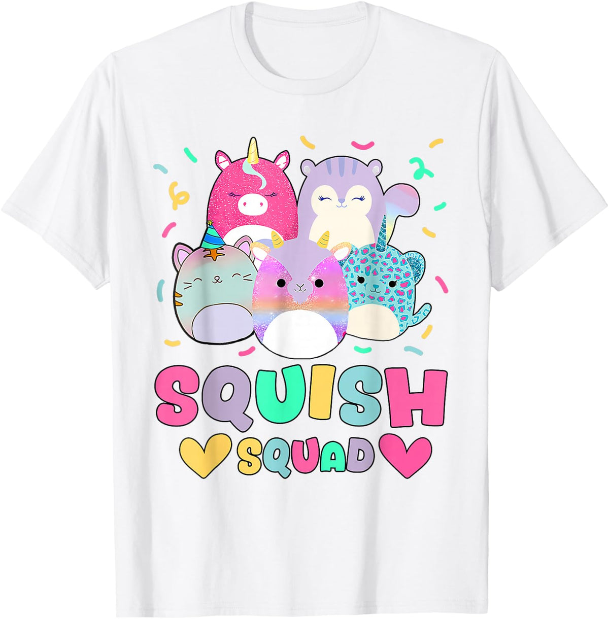 Squish Squad Birthday Shirt for Girls Kids T-Shirt