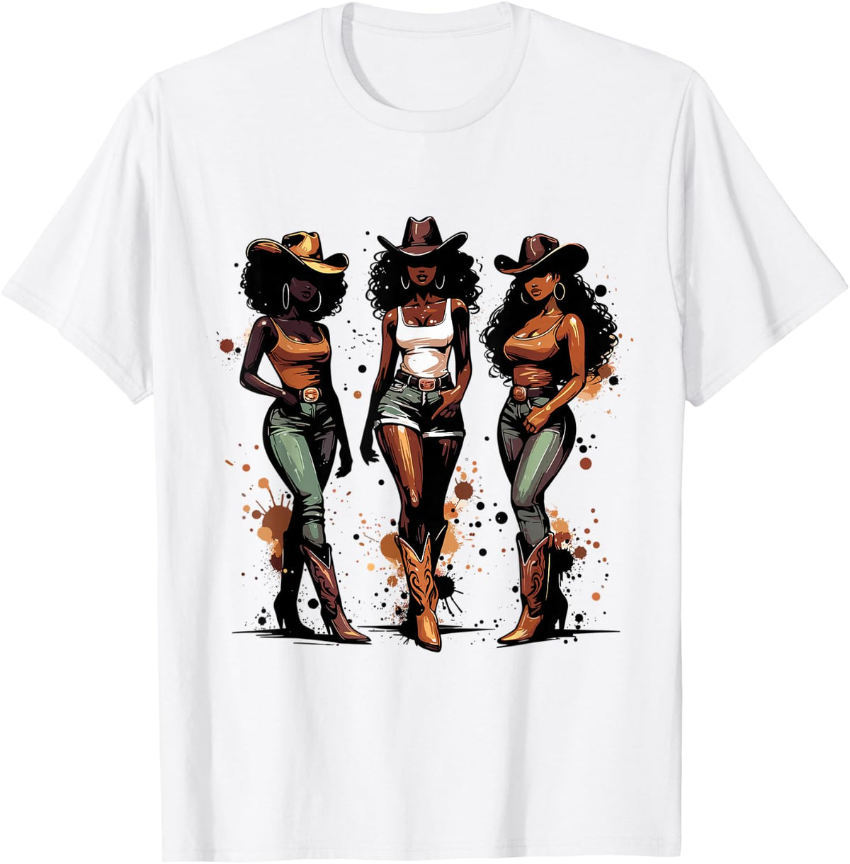 Melanin Rodeo Queen Black Cowgirl African American Western T-Shirt