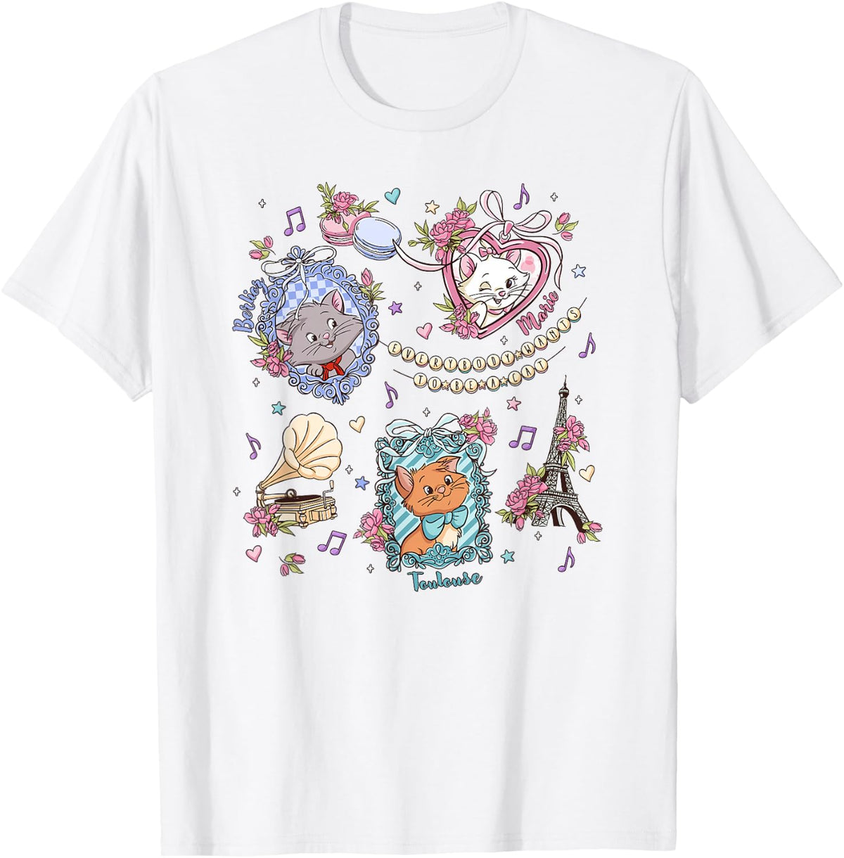 Disney The Aristocats Everybody Wants to be A Cat Collage T-Shirt