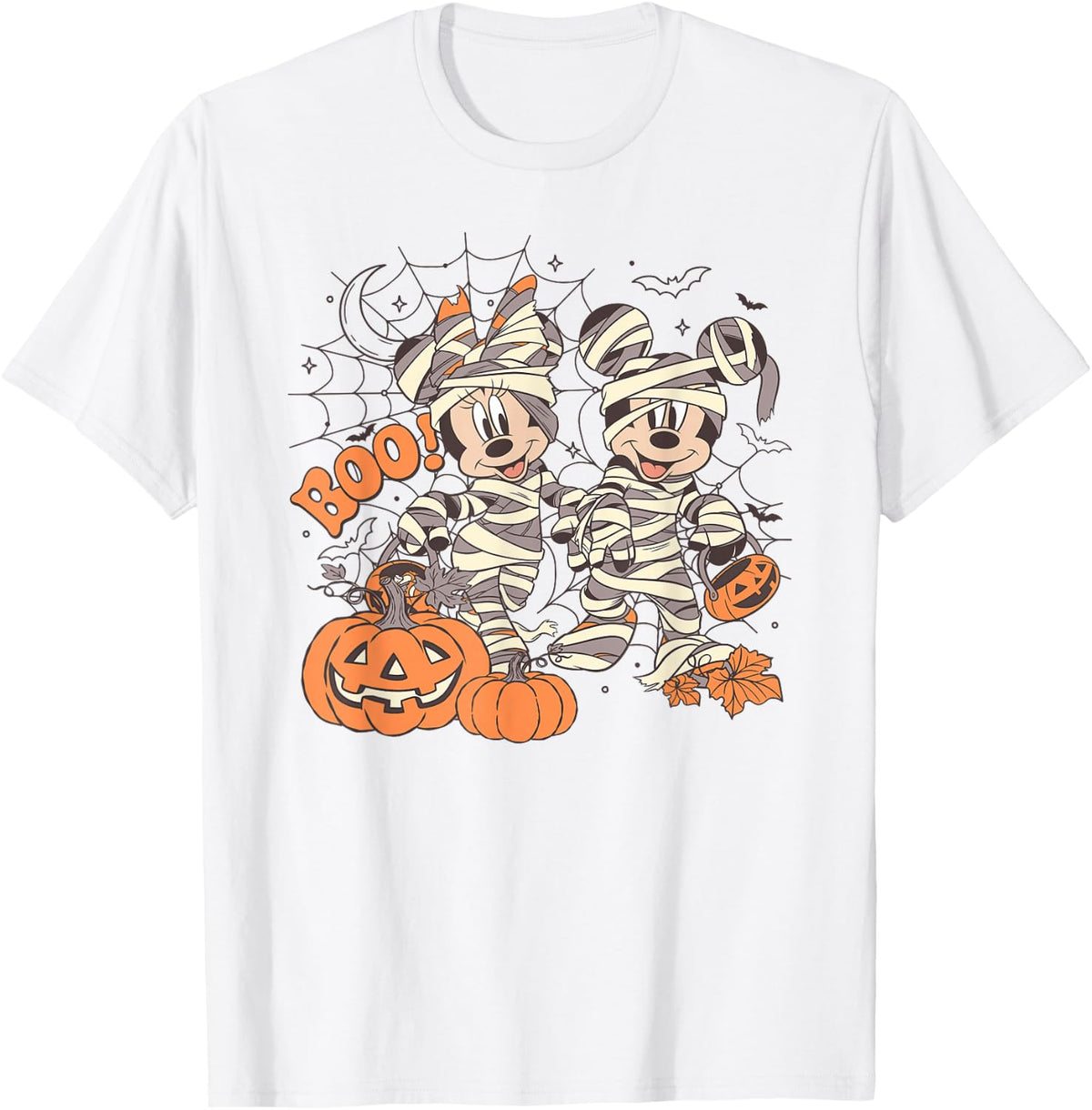 Disney Mickey and Friends Halloween Boo! Mummy Mickey Minnie T-Shirt