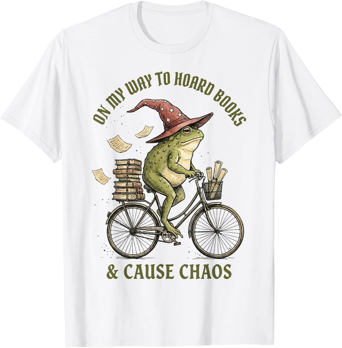 On My Way to Hoard Books and Cause Chaos T-Shirt
