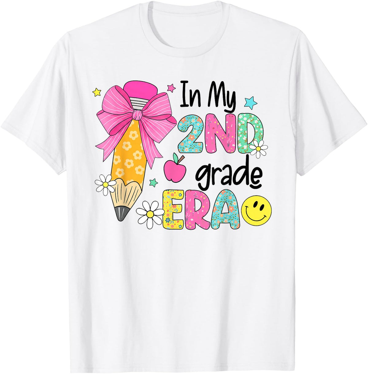 in My Second Grade Era Back to School Groovy Teachers Girls T-Shirt
