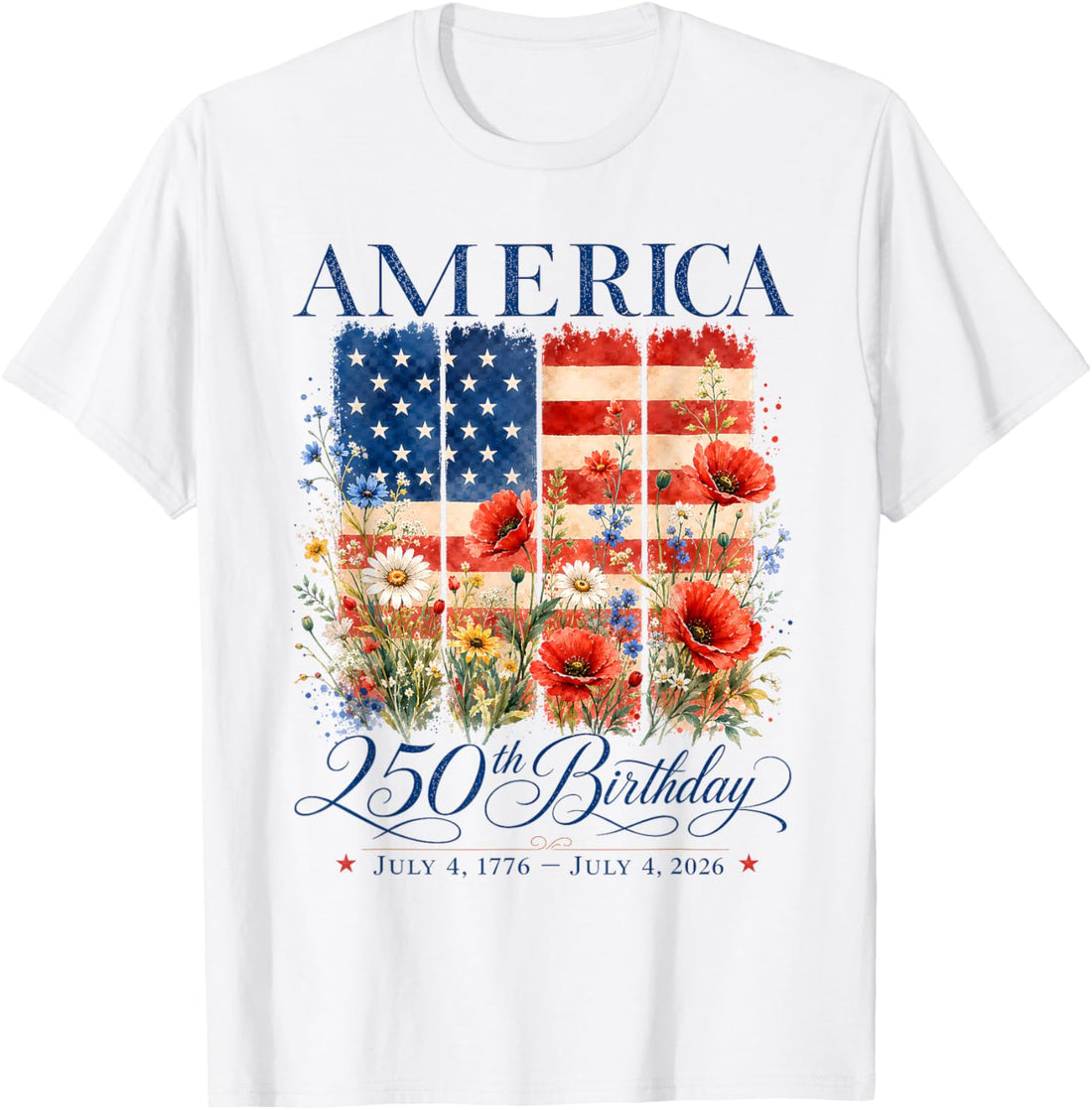 250th Anniversary USA Women 250 Years 4th of July American T-Shirt