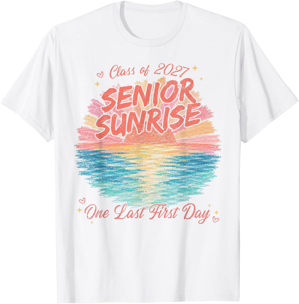 Vintage Senior Sunrise 2027 Seniors of Class Graduation T-Shirt