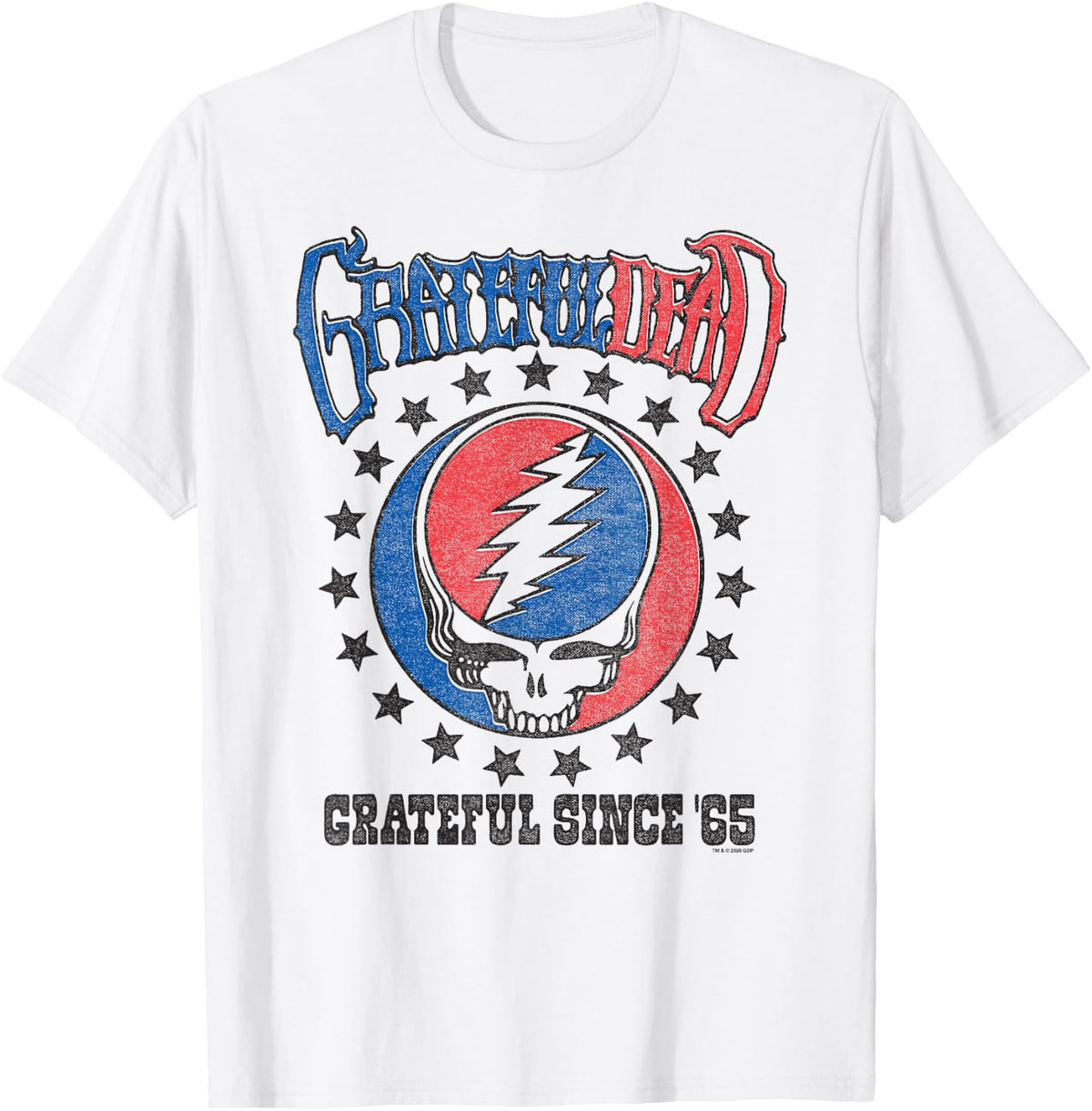 Grateful Dead Since '65 Steal Your Face and Stars Retro Band T-Shirt