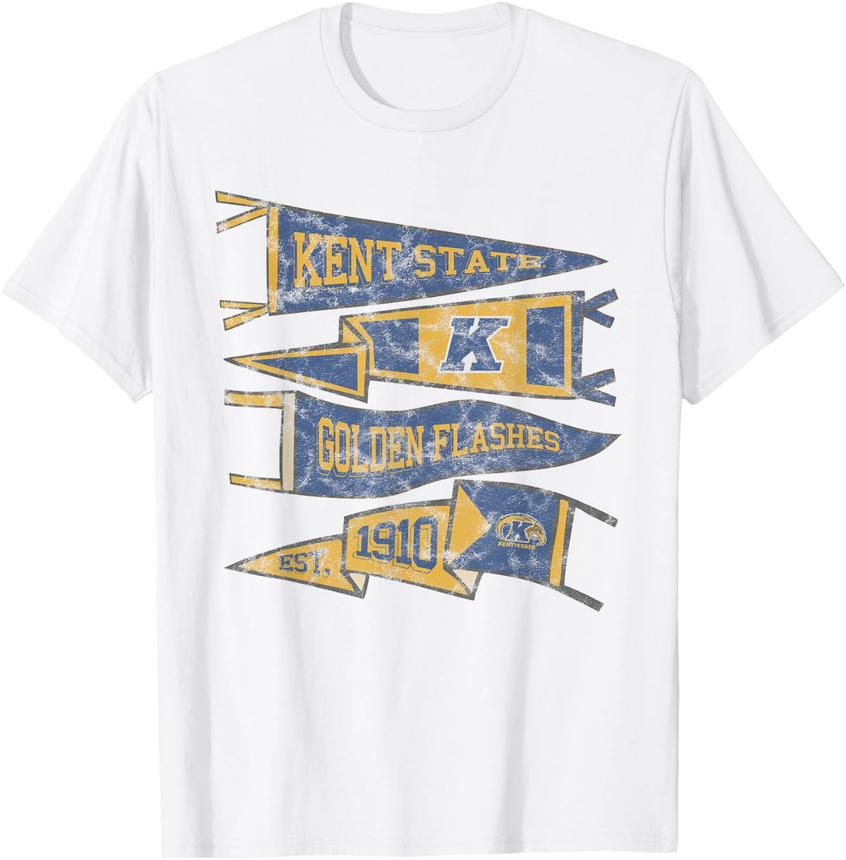 Kent State University Golden Flashes Distressed Pennants T-Shirt