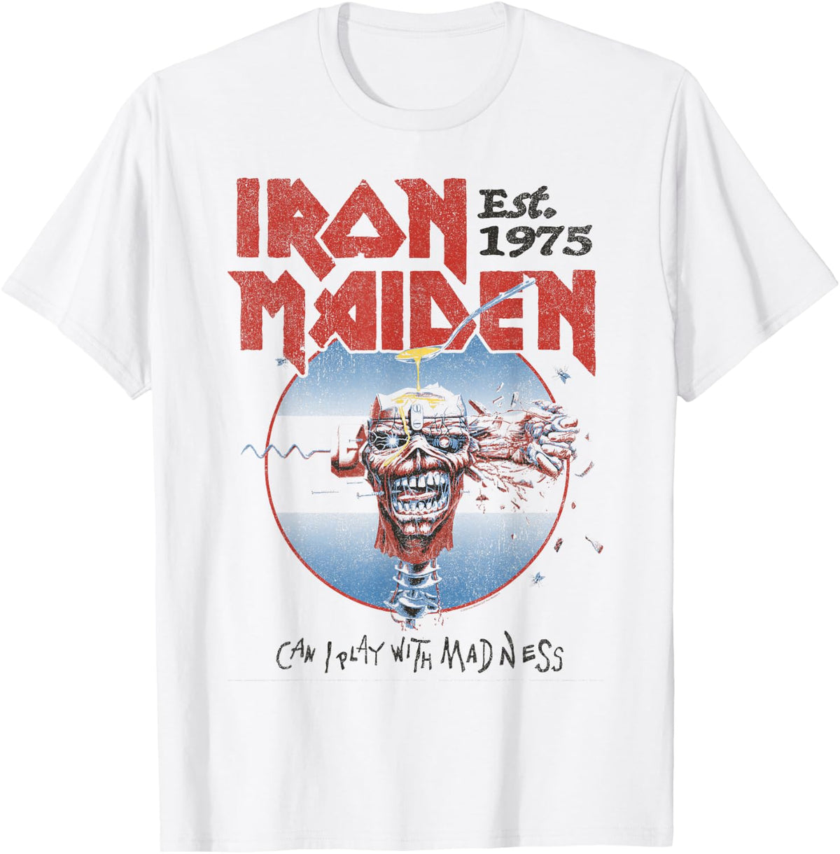 Iron Maiden Can I Play with Madness White T-Shirt