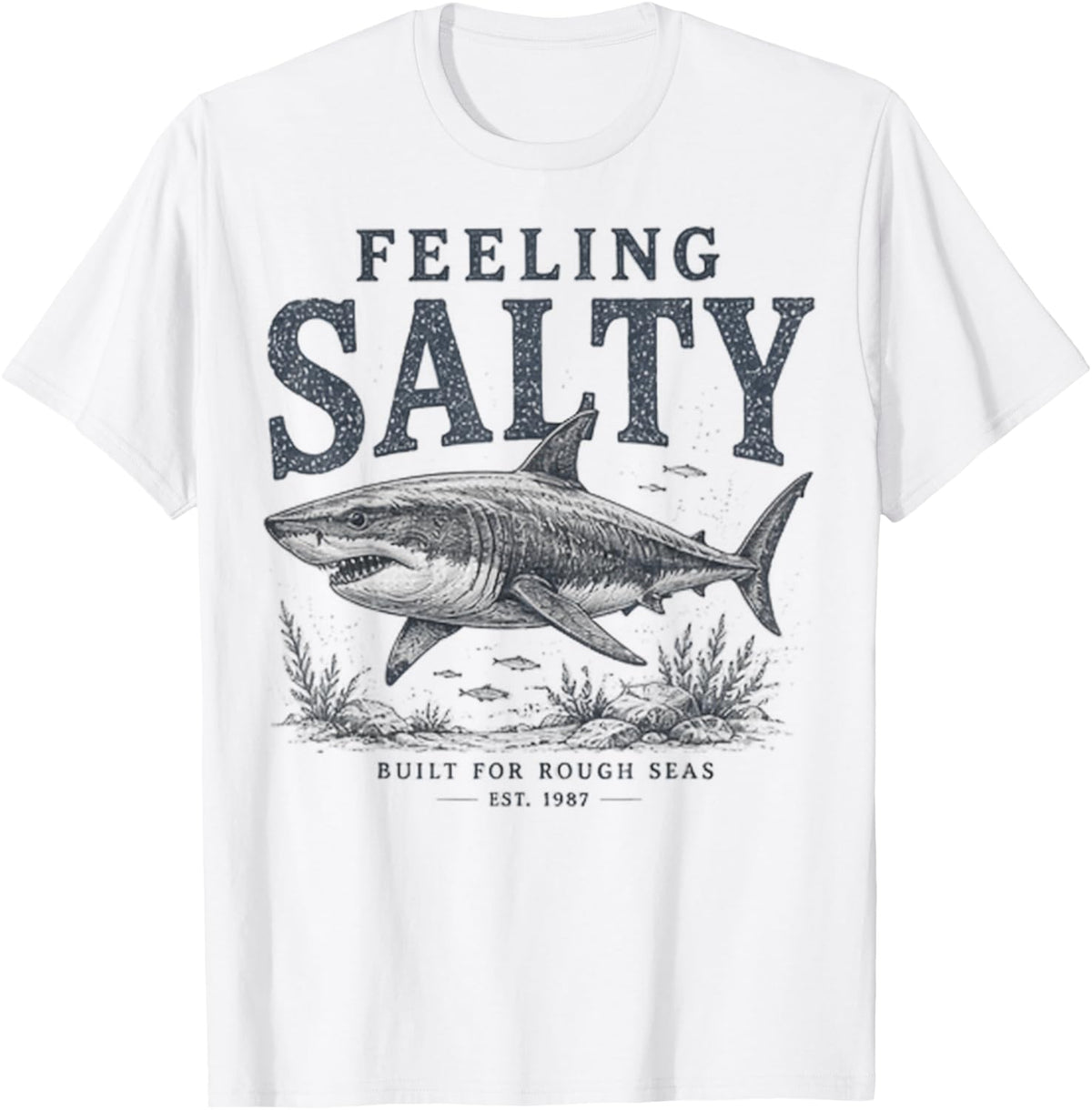 Feeling Salty Vintage Shark Ocean Life T-Shirt