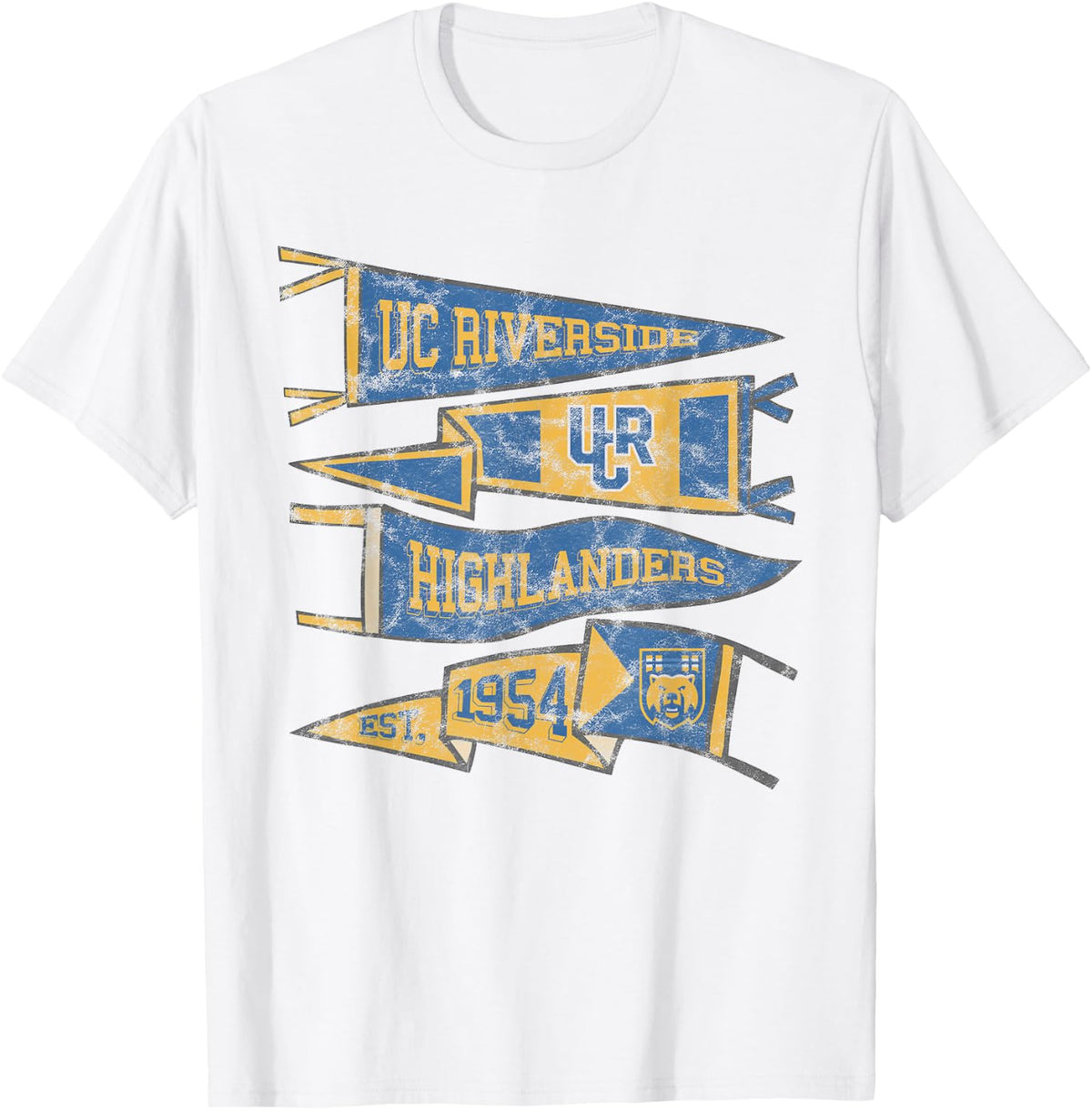 UC Riverside Highlanders Distressed Pennants T-Shirt