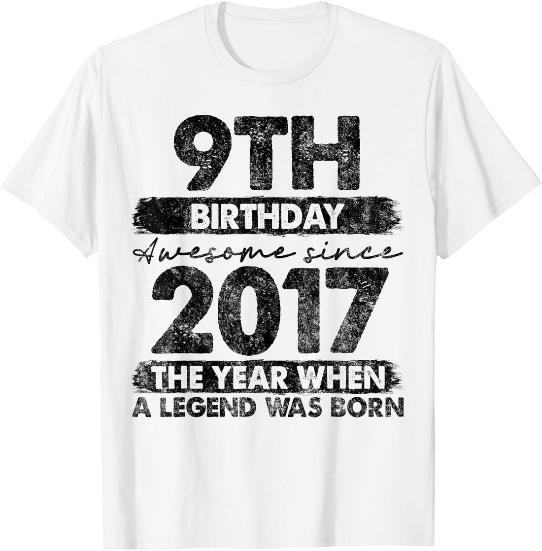 9 Year Old Gifts Vintage 2017 Limited Edition 9th Birthday T-Shirt