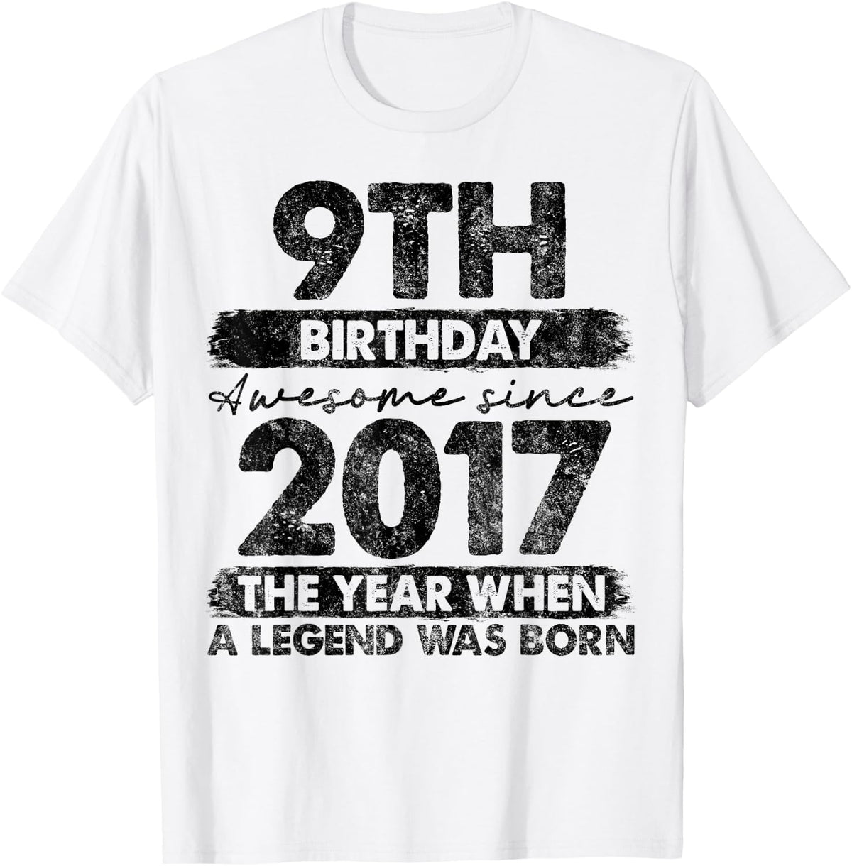 9 Year Old Gifts Vintage 2017 Limited Edition 9th Birthday T-Shirt