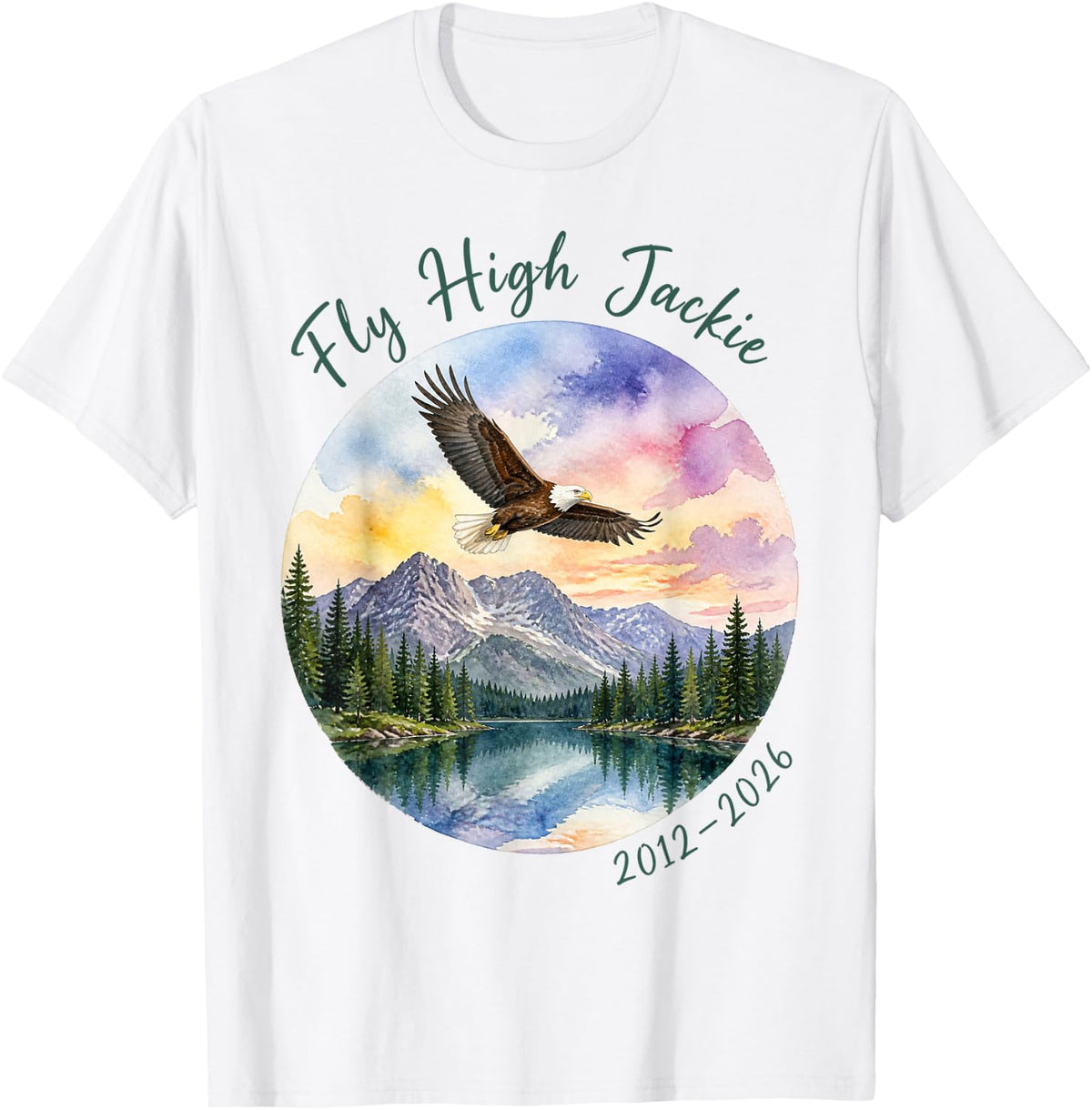 Fly High Jackie Forever Our Queen Memorial Bald Eagle T-Shirt