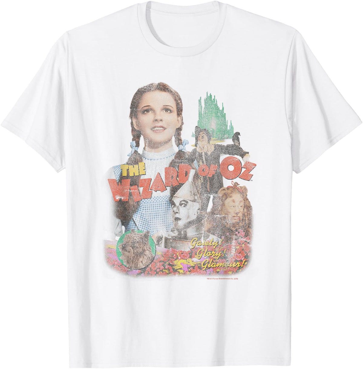 Wizard of Oz Vintage Distressed Film Poster with Cast Movie T-Shirt