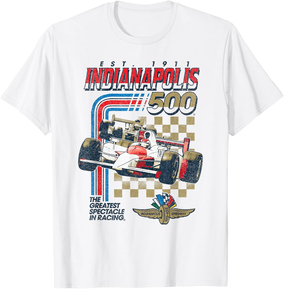 Indy 500 The Greatest Spectacle in Racing EST. 1911 Poster T-Shirt