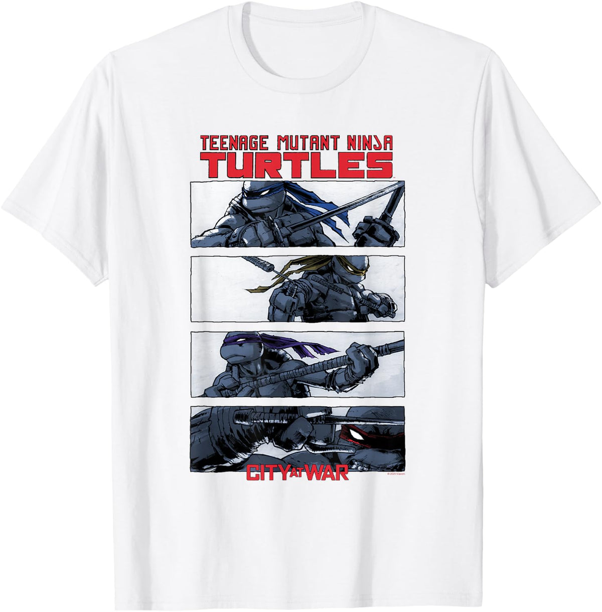 Teenage Mutant Ninja Turtles City at War Panels Comic T-Shirt