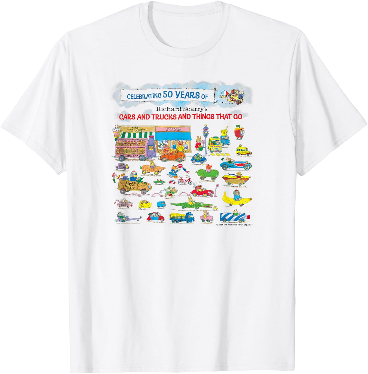Richard Scarry 50 Year Banner T-Shirt