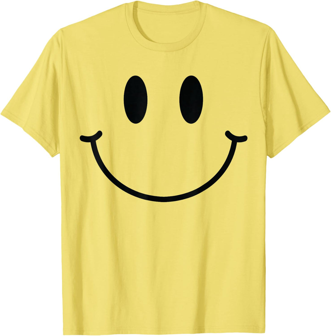 70s Yellow Smile Face Happy Smiling Face Funny Retro T-Shirt