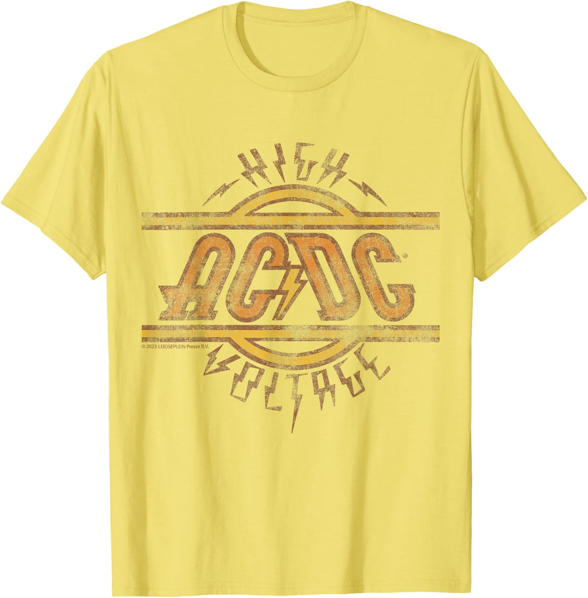 Official AC/DC High Voltage Yellow T-Shirt