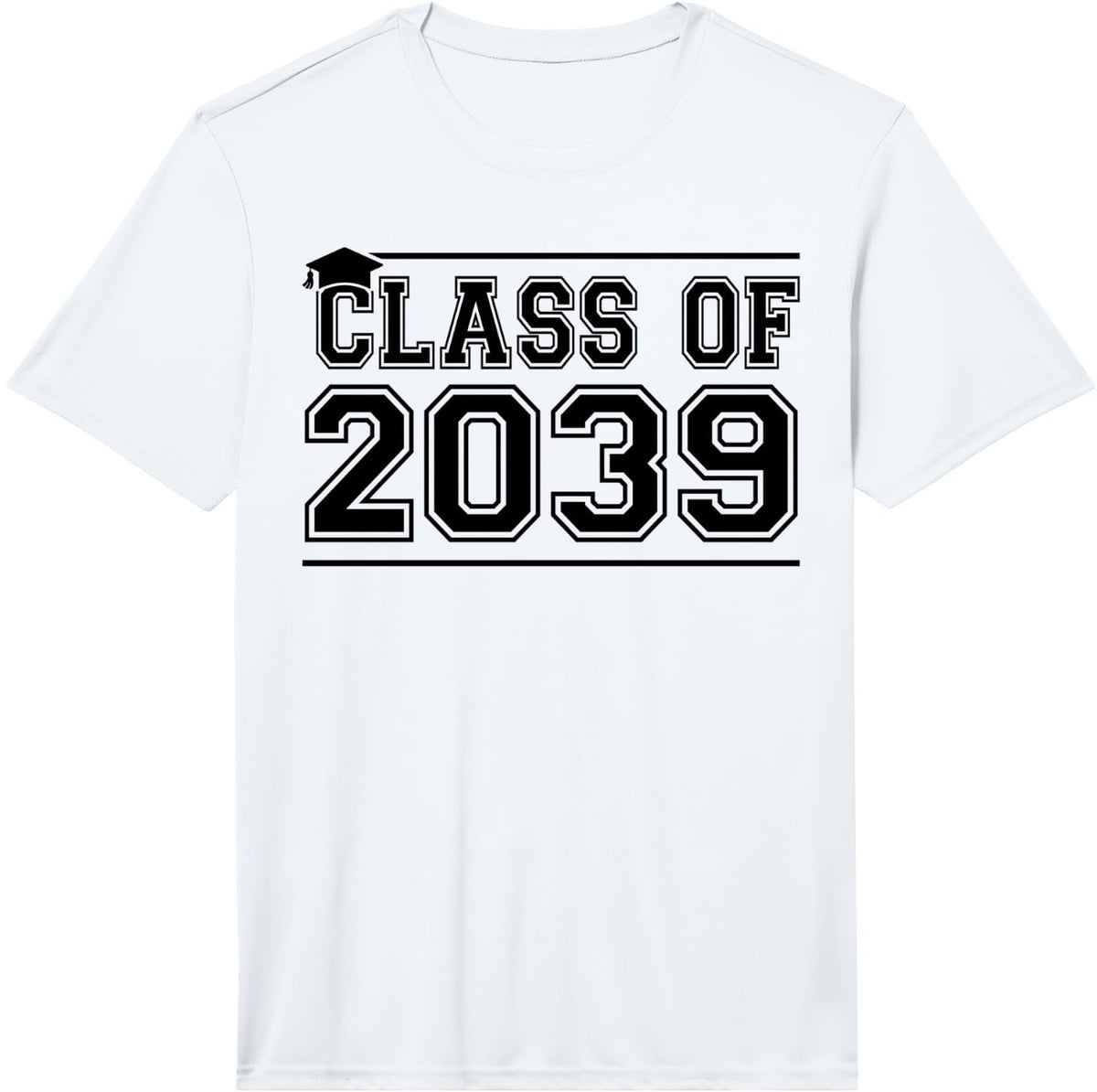 Class of 2039 Grow with Me Handprints On Back K to 12 Grade Performance T-Shirt