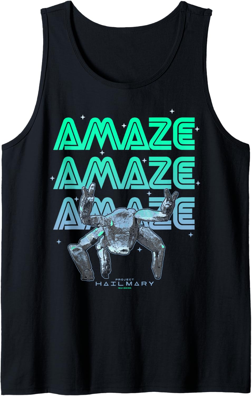 Project Hail Mary Amazing Rocky The Alien Neon Portrait Tank Top