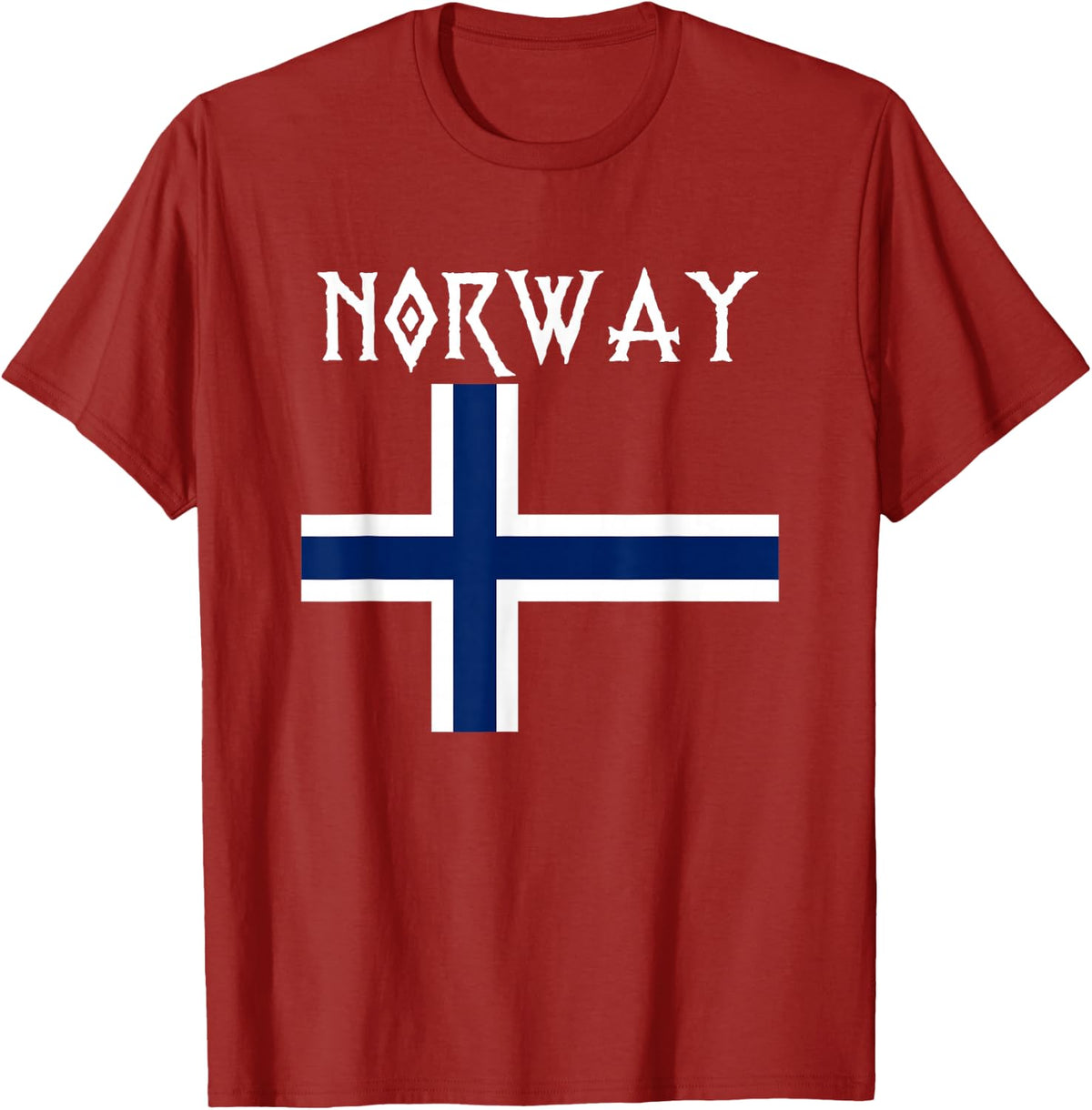 Norway with Norwegian Flag Colors. Men, Women & Kids T-Shirt