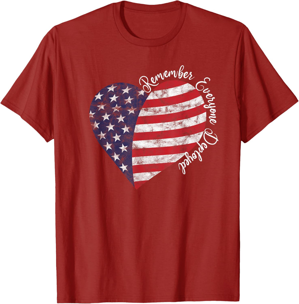 Remember Everyone Deployed RED Friday Military Heart Flag T-Shirt