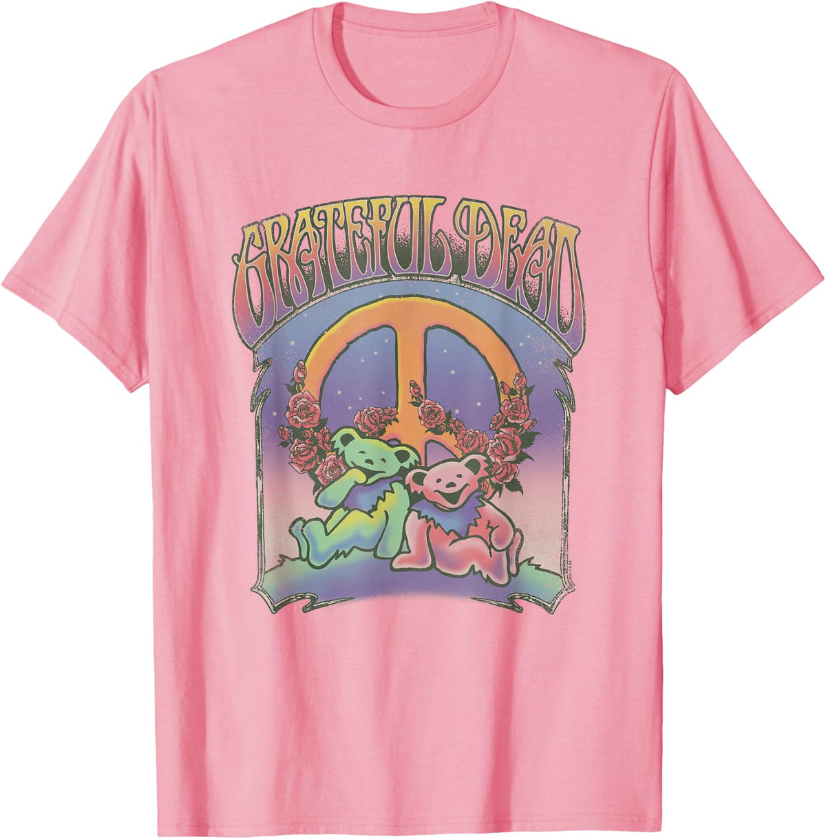 Grateful Dead Bears with Peace Sign and Roses Vintage Band T-Shirt