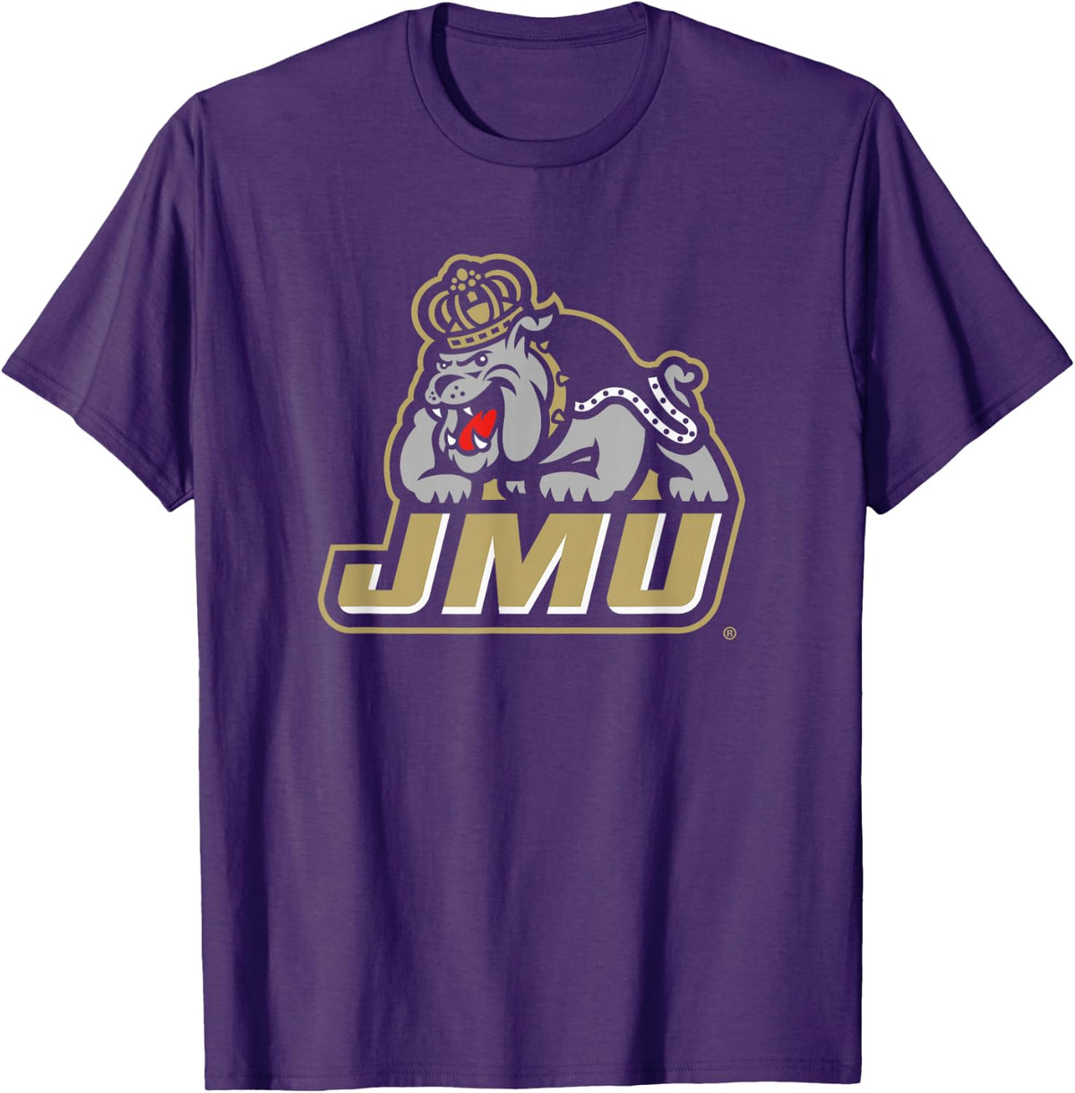 James Madison Dukes Mascot Icon Purple Officially Licensed T Shirts Tees for Men and Women