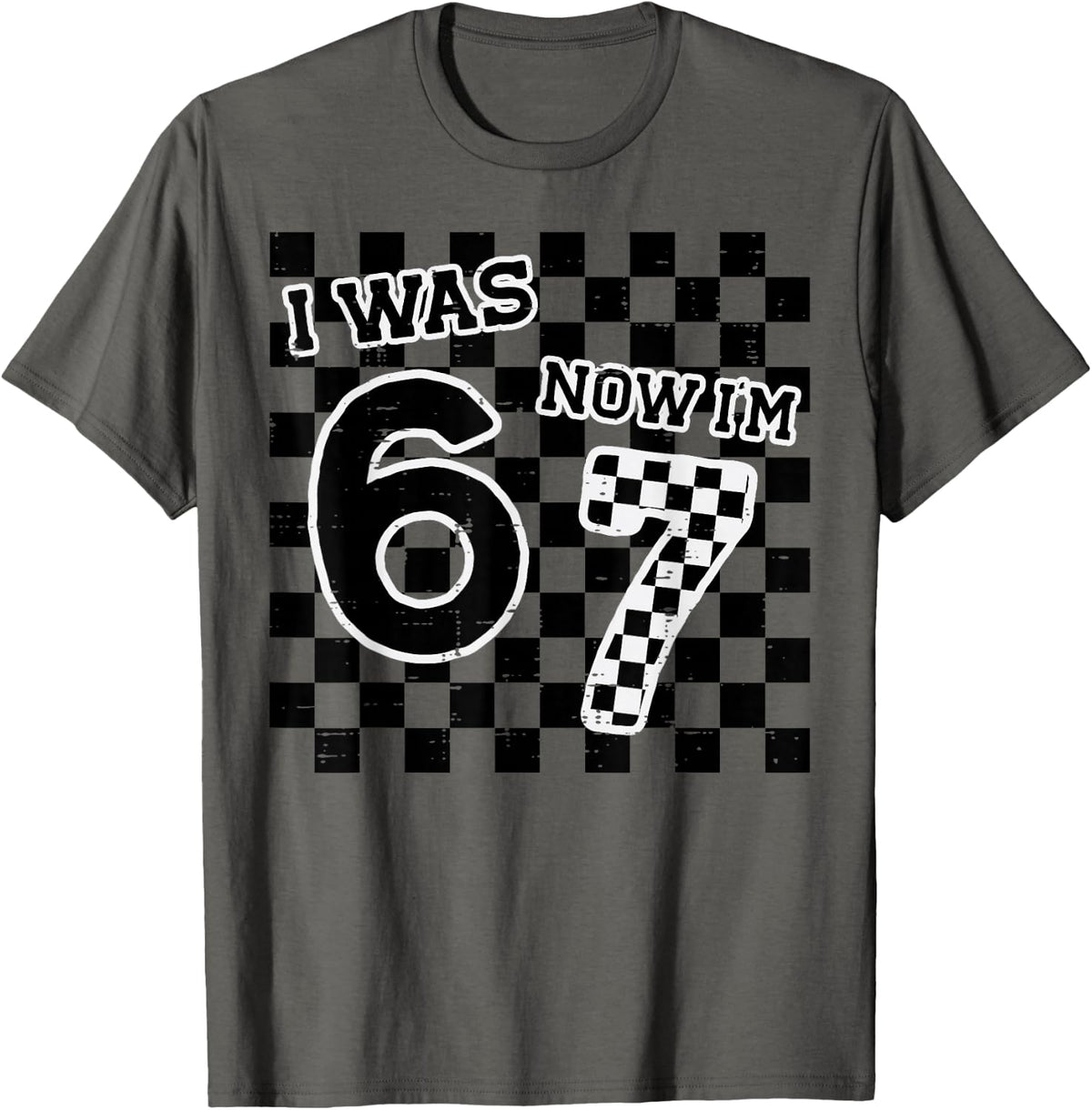 7th Birthday 6 7 was Six Now Seven Funny Meme Boy Youth Kids T-Shirt