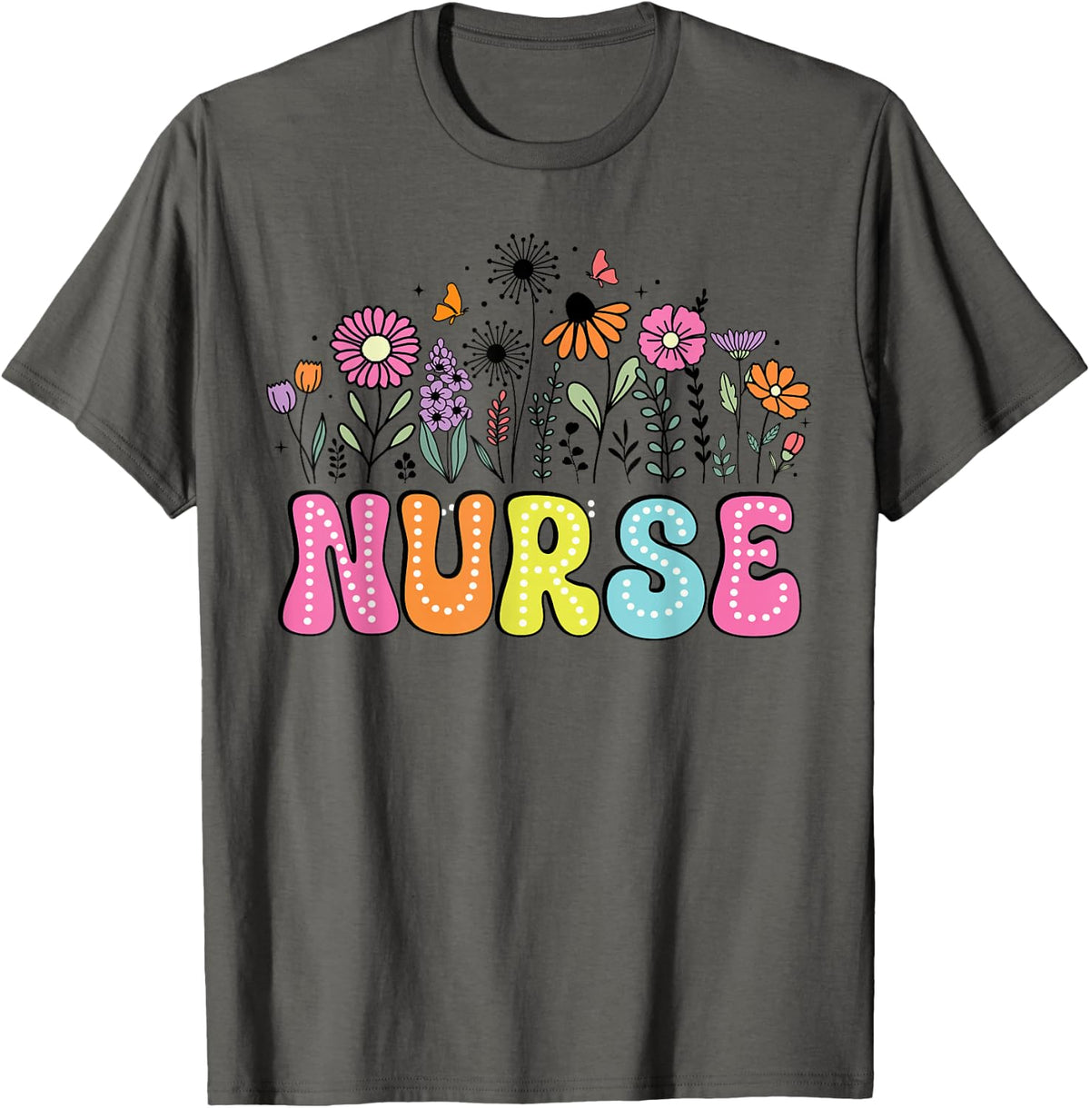 Groovy Nurse Wildflower Floral Happy Nurse Week 2026 T-Shirt