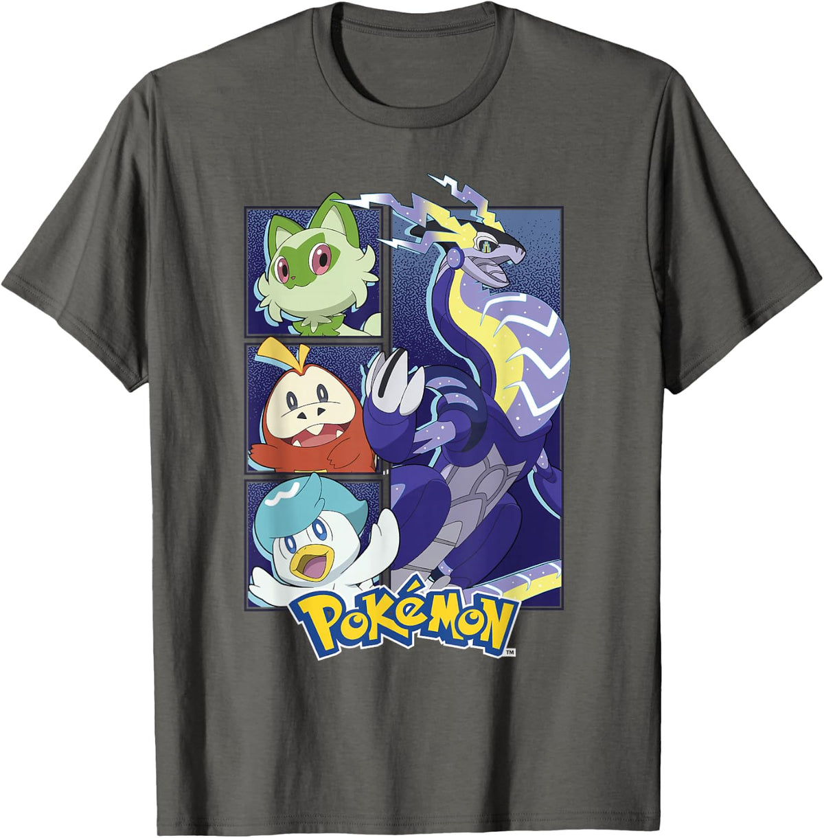 Pokémon Miraidon & Paldea Starters Boxed Up Portraits T-Shirt