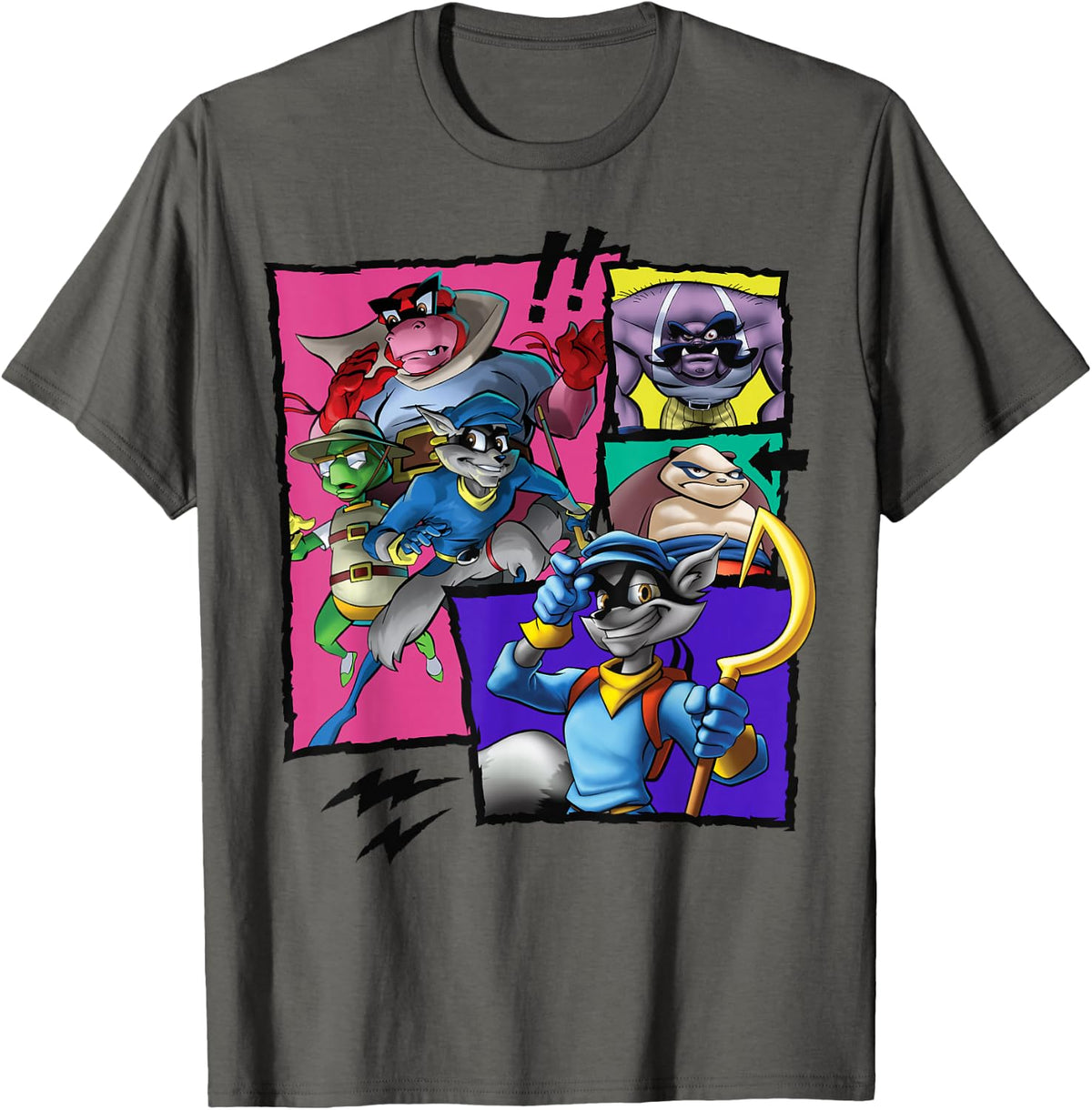 PlayStation Sly Cooper Bentley and Murray Action Panels T-Shirt