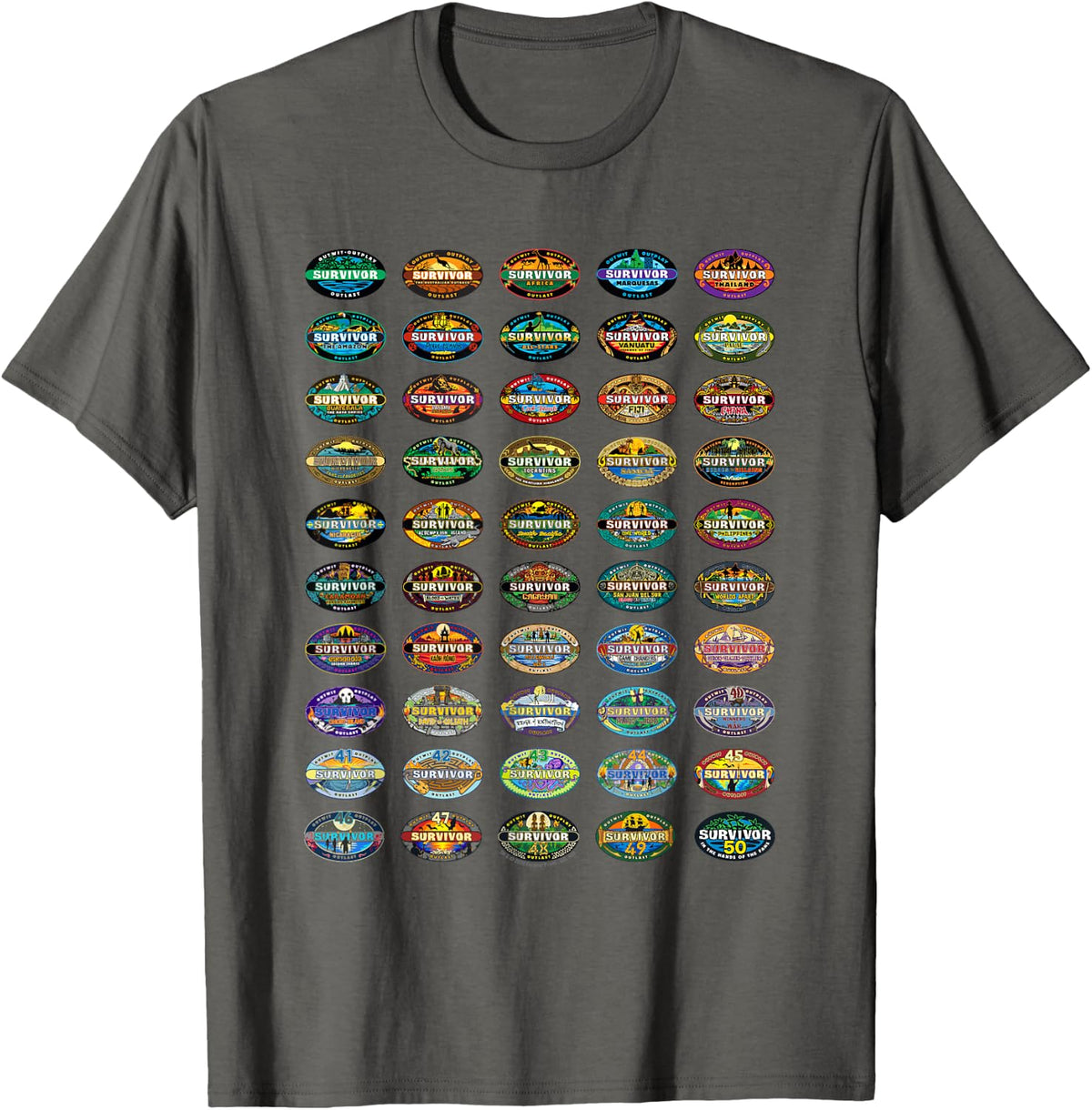 Survivor 50 Seasons of Survivor Officially Licensed T-Shirt