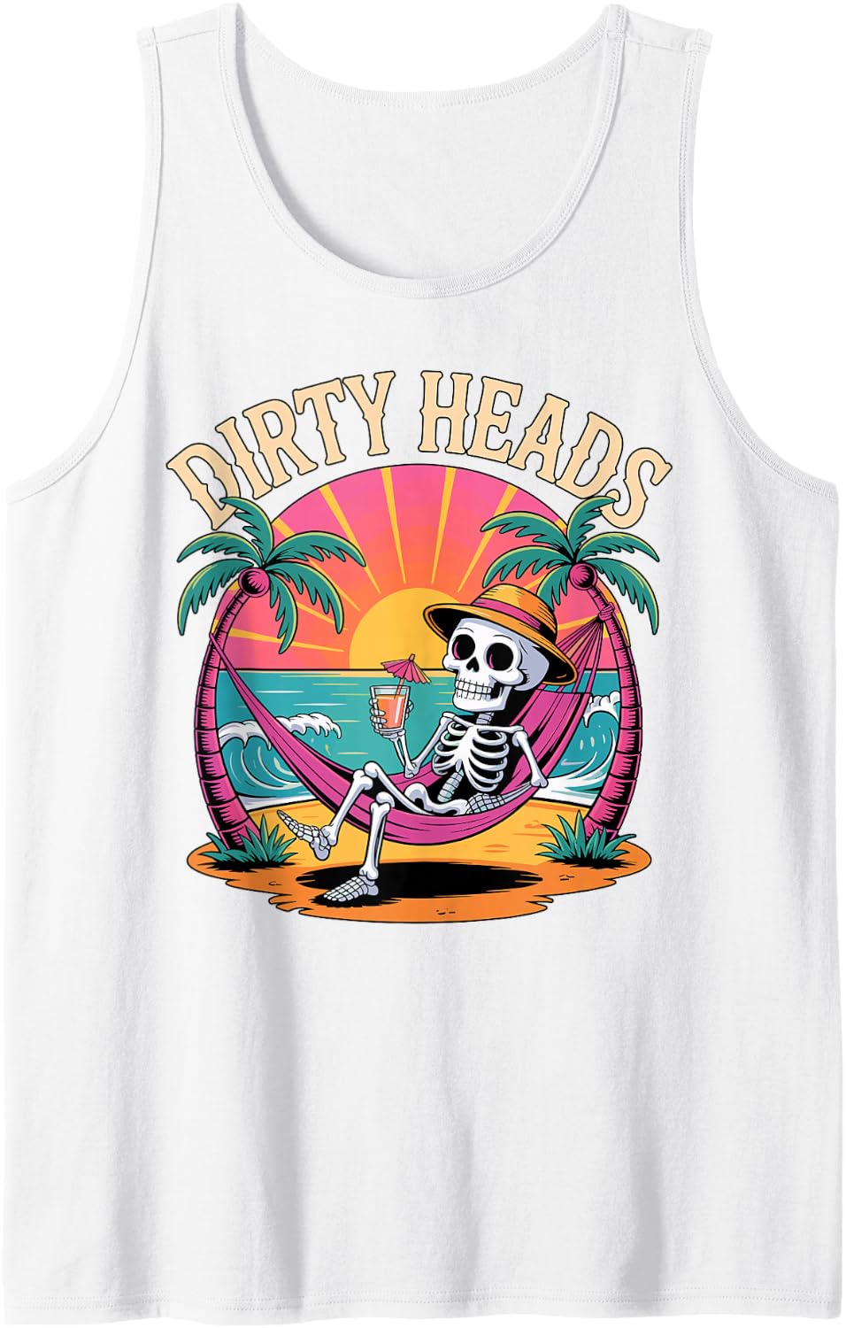 Dirty Heads Skeleton Beach Summer Vacation Tank Top