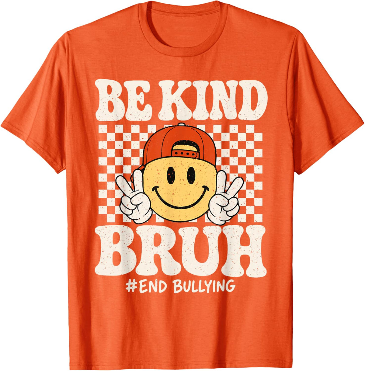 Bruh Be Kind Anti-Bullying Unity Day Kindness Orange Boy Kid T-Shirt